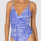 Havana Deep V Neck One Piece Swimsuit