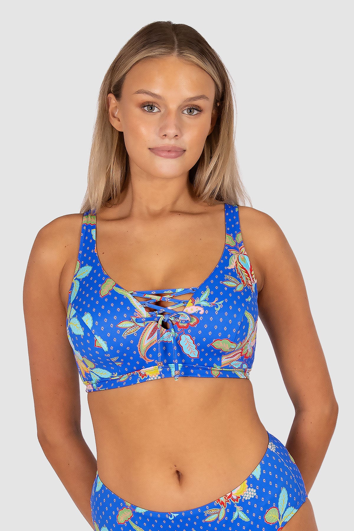 Spice Temple E/F/G Cup Lace Up Bikini Bra Top