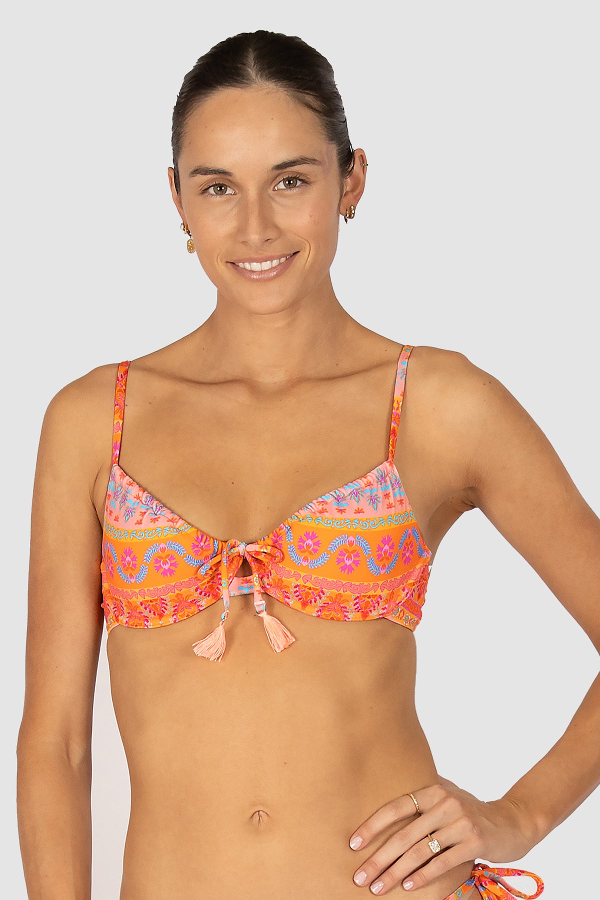 Morocco Ruched Underwire Bikini Bra Top
