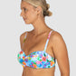 Baku Sardinia twist bandeau bikini top for D-DD cup with moulded cups, gripper tape and removable straps