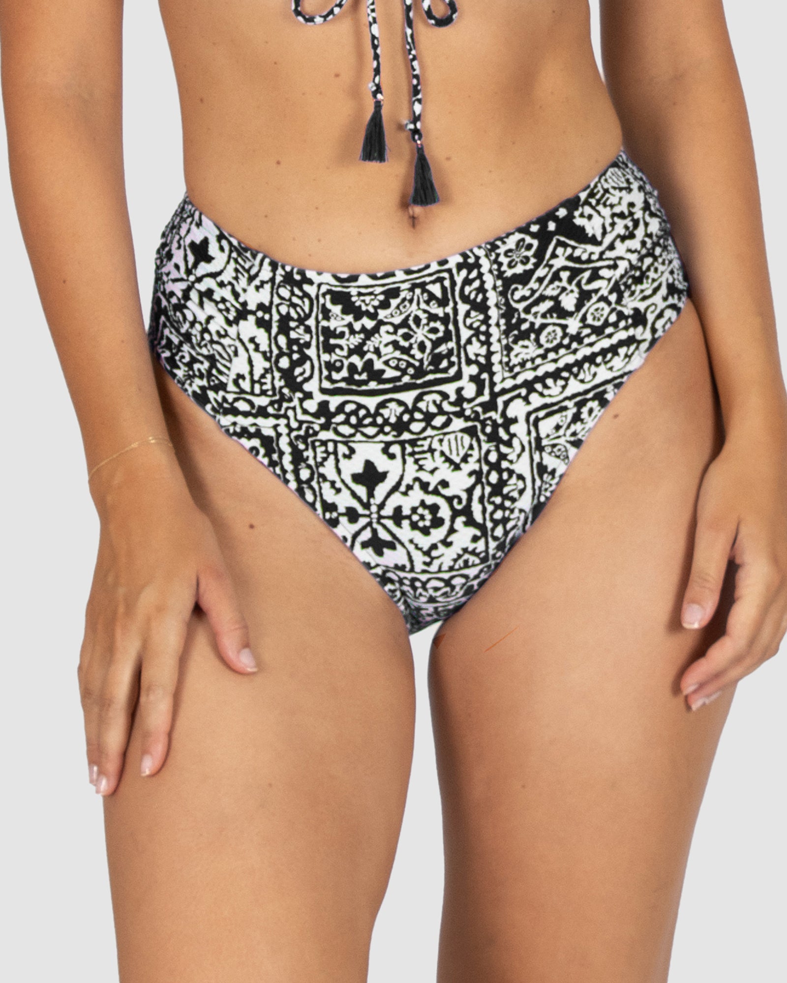 Havana Ruched Side Mid Bikini Bottom