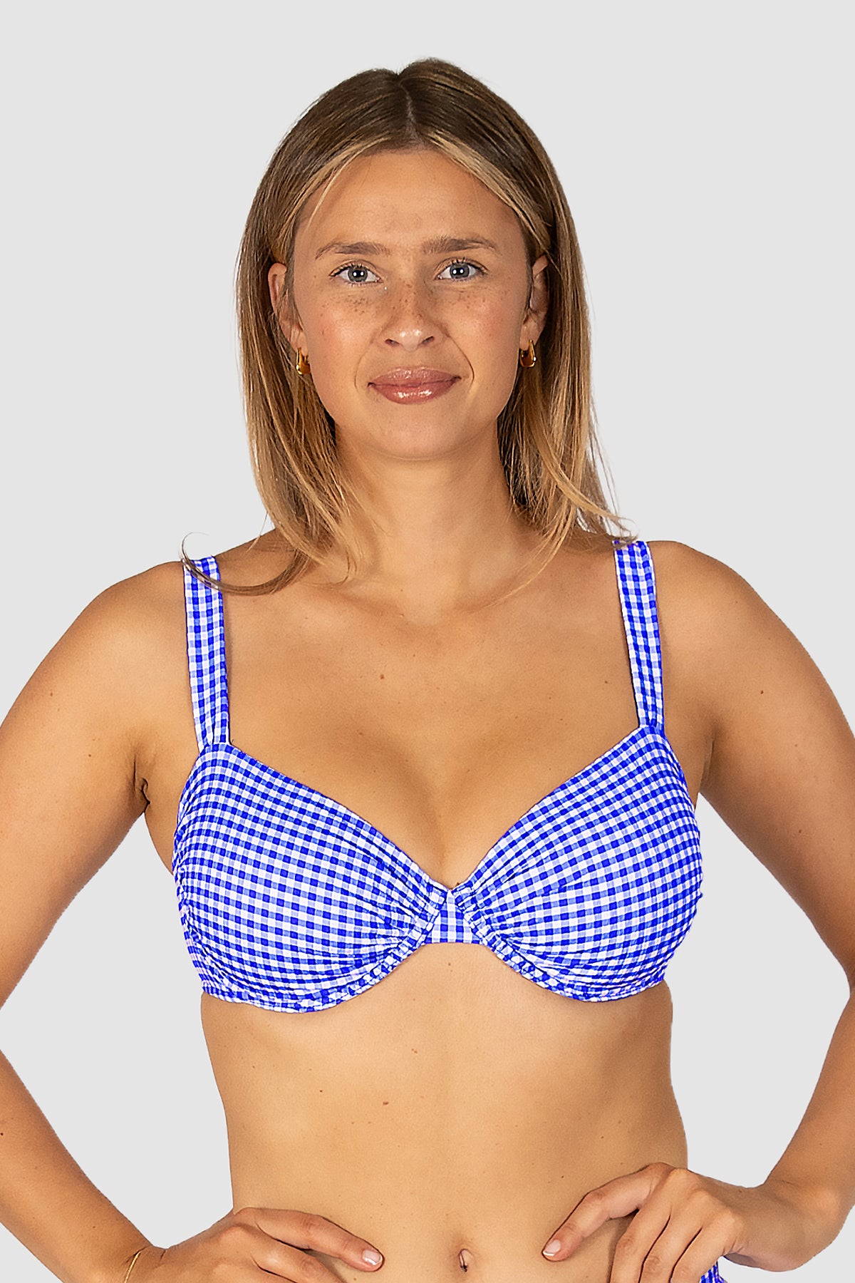 Riviera D/DD Cup Retro Underwire Bikini Bra Top