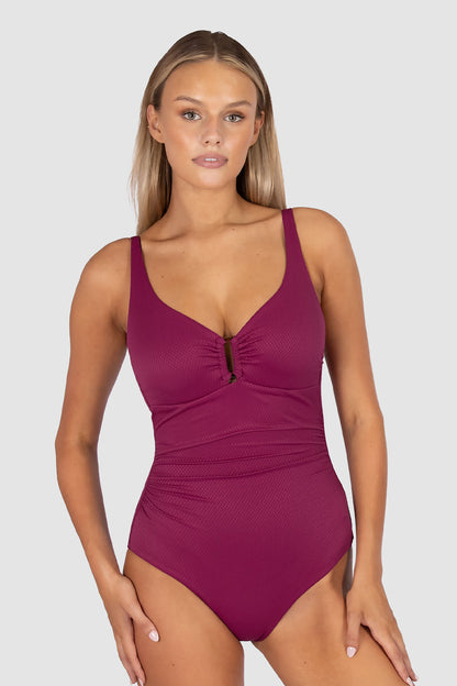 Rococco D/E Cup Ring Front One Piece Swimsuit