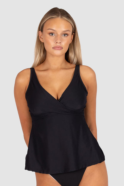 Rococco Flared D/E Cup Wrap Singlet Top