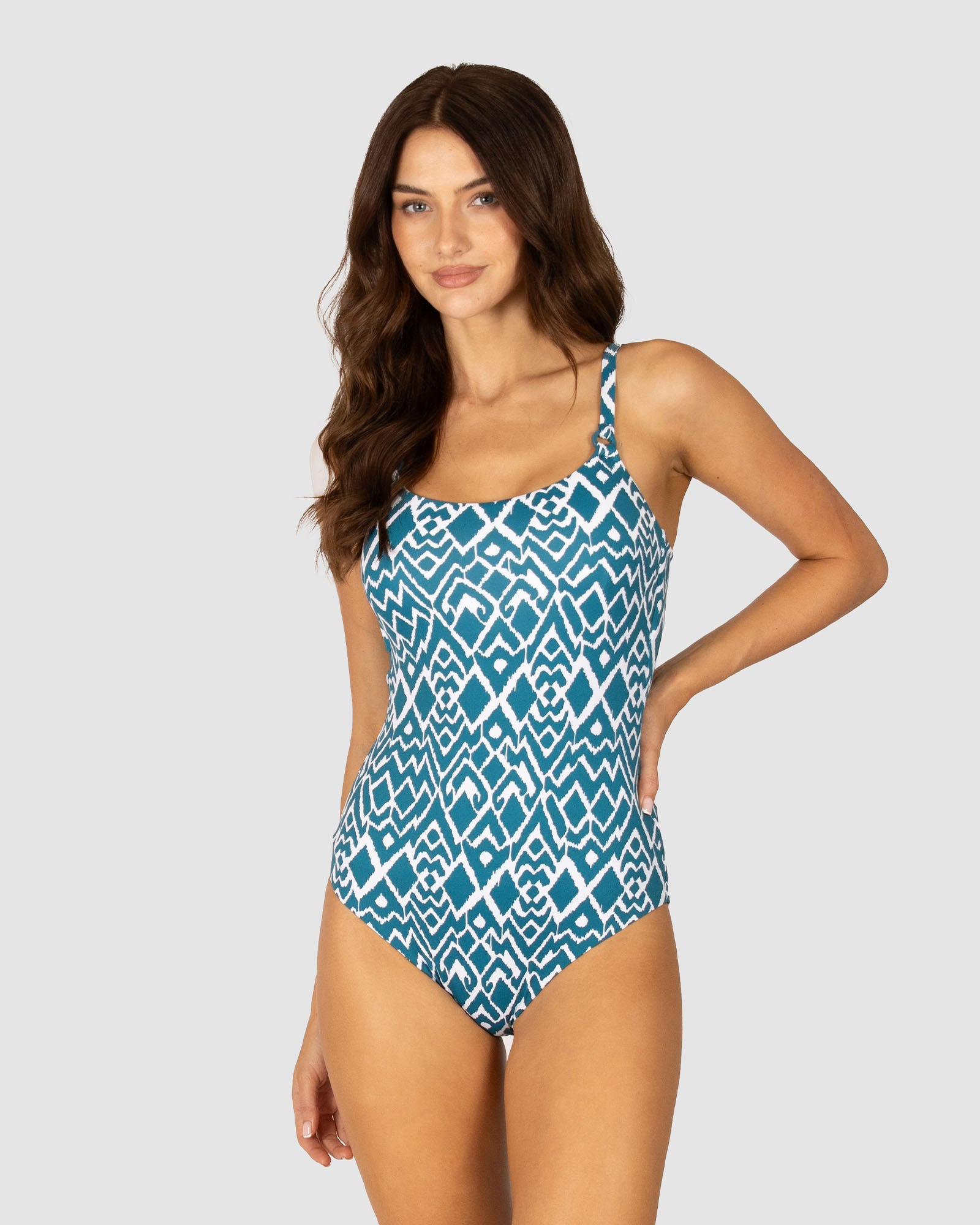 La Selva D-E Cup Square Neck One Piece Swimsuit