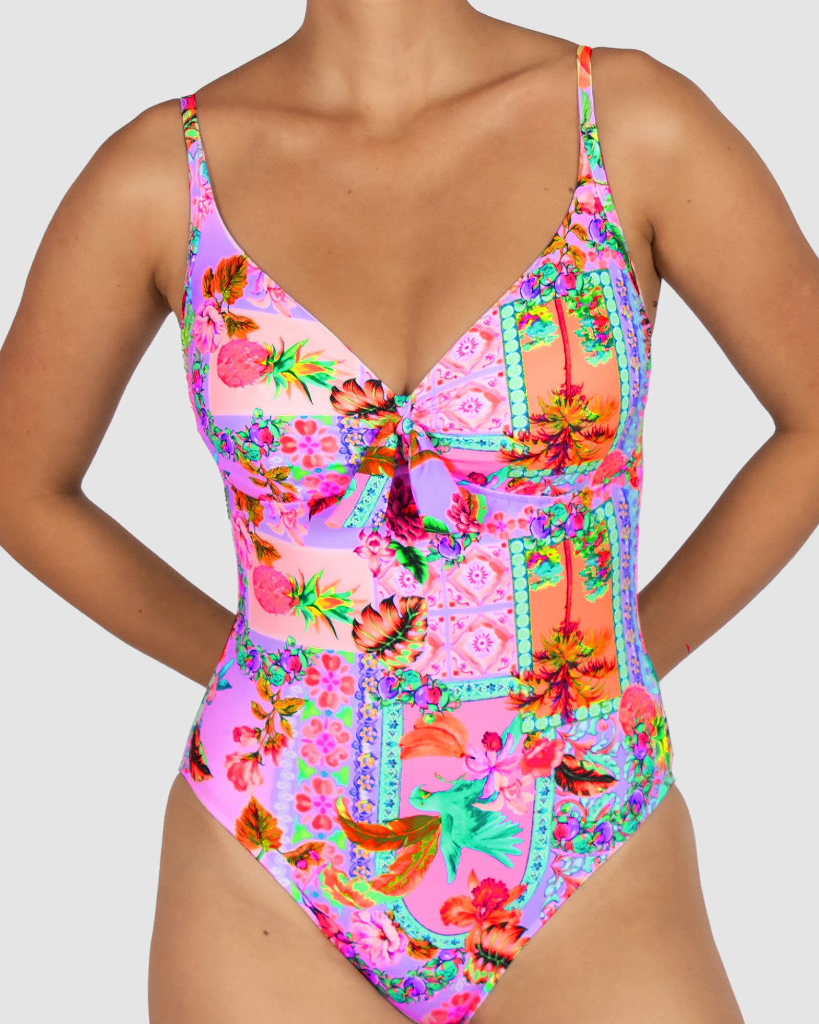 Sardinia D-E Tie Front One Piece Swimsuit