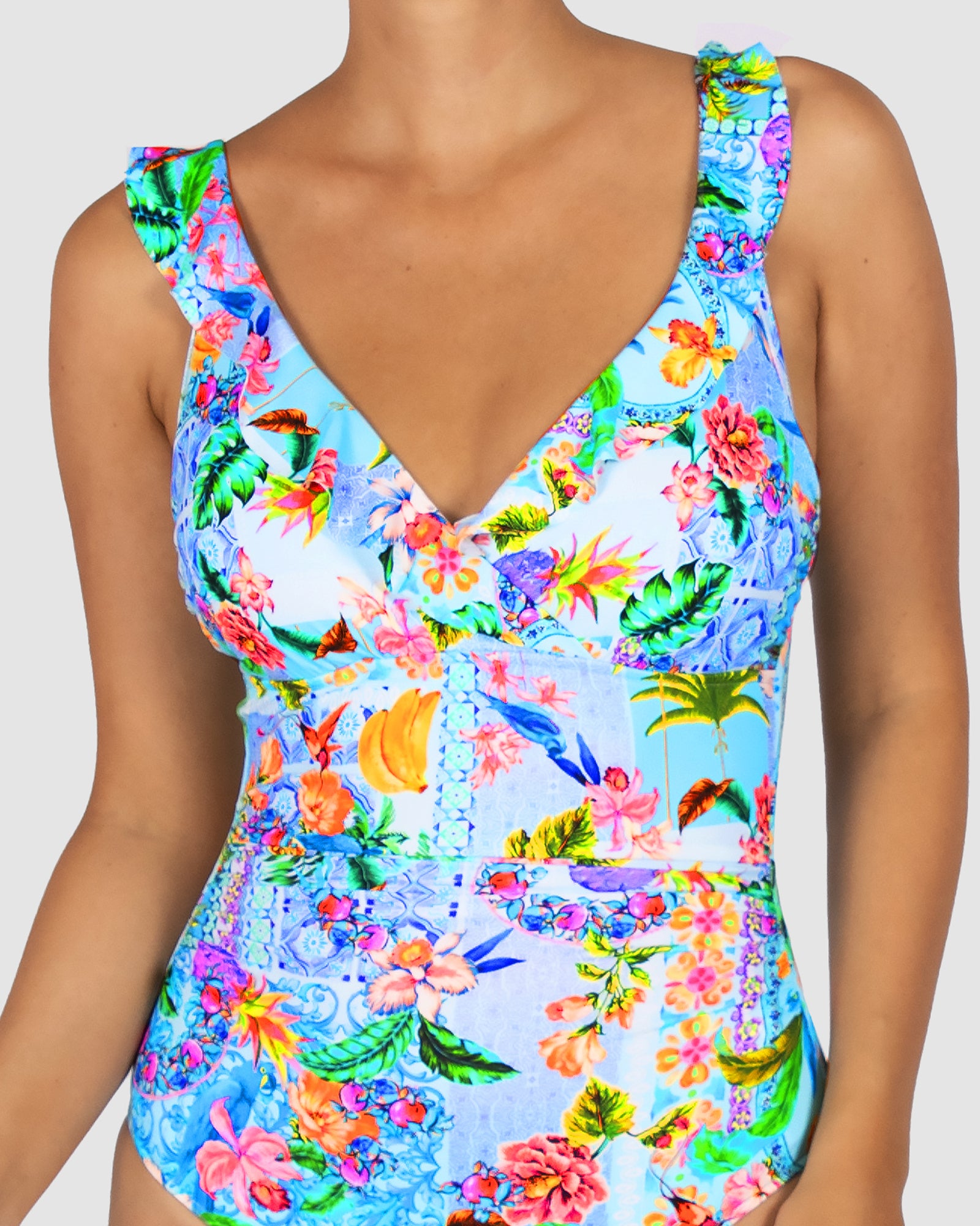 Sardinia E-F Cup Frill One Piece Swimsuit