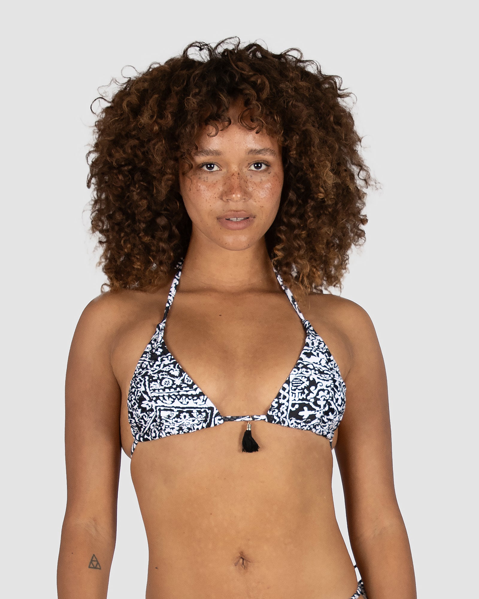 Havana Ruched Slide Triangle Bikini Bra Top