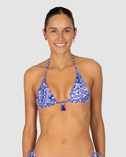 Havana Ruched Slide Triangle Bikini Bra Top