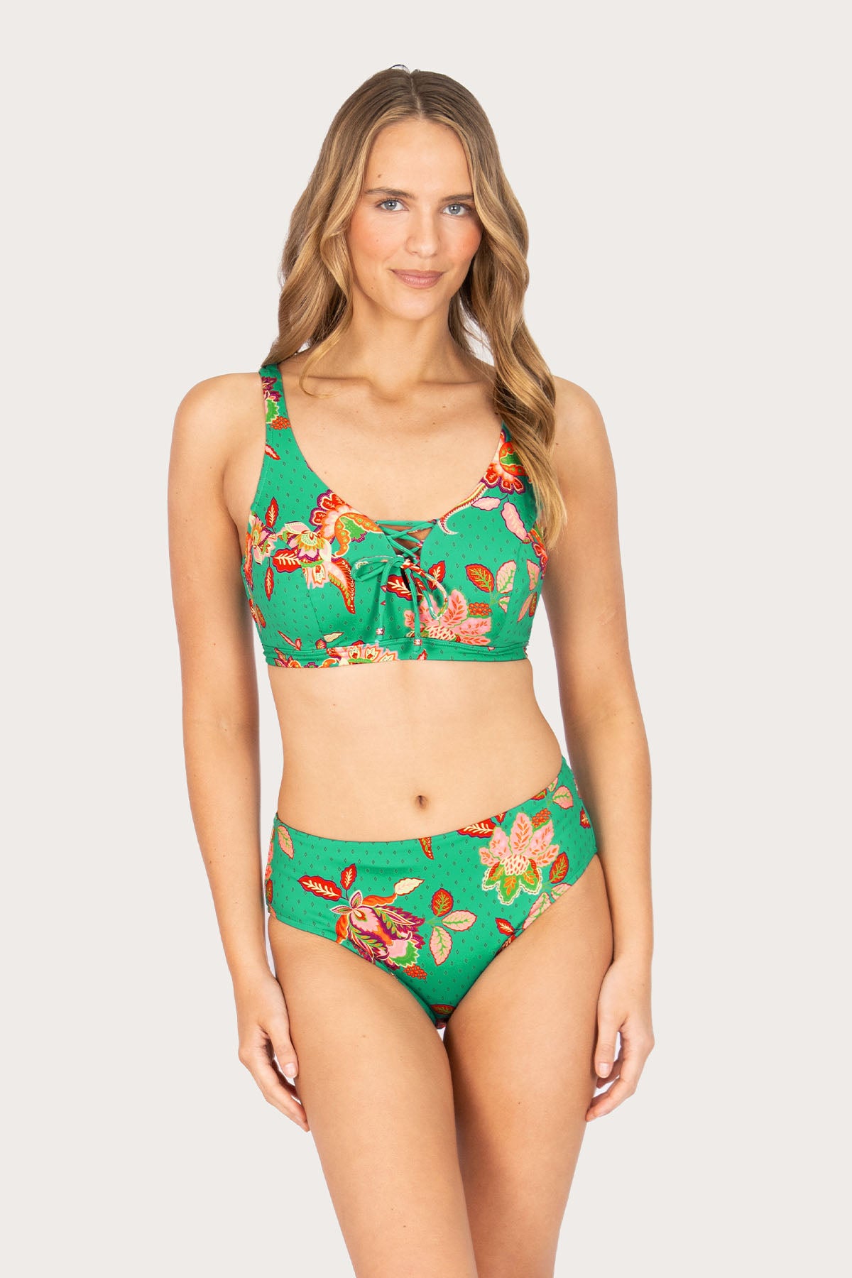 Spice Temple E/F/G Cup Lace Up Bikini Bra Top