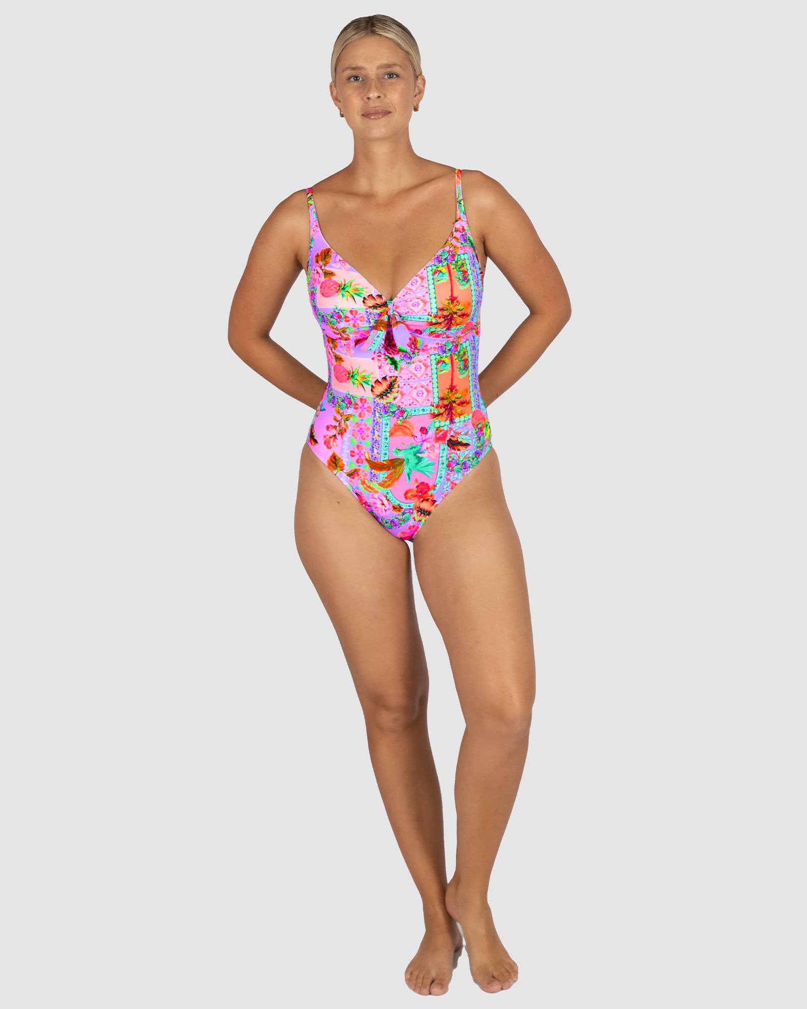 Sardinia D-E Tie Front One Piece Swimsuit