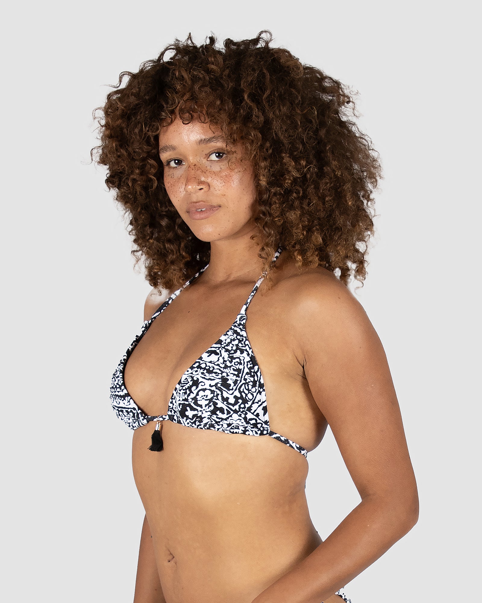 Havana Ruched Slide Triangle Bikini Bra Top