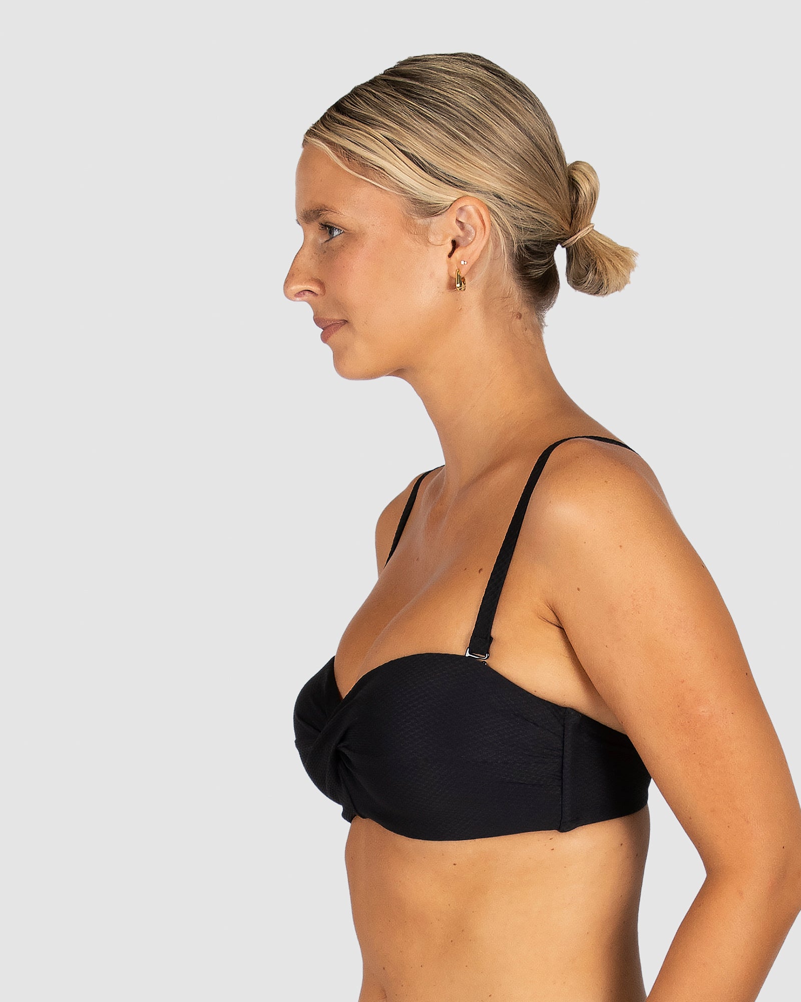 Rococco D/DD Cup Twist Bandeau Bikini Bra Top