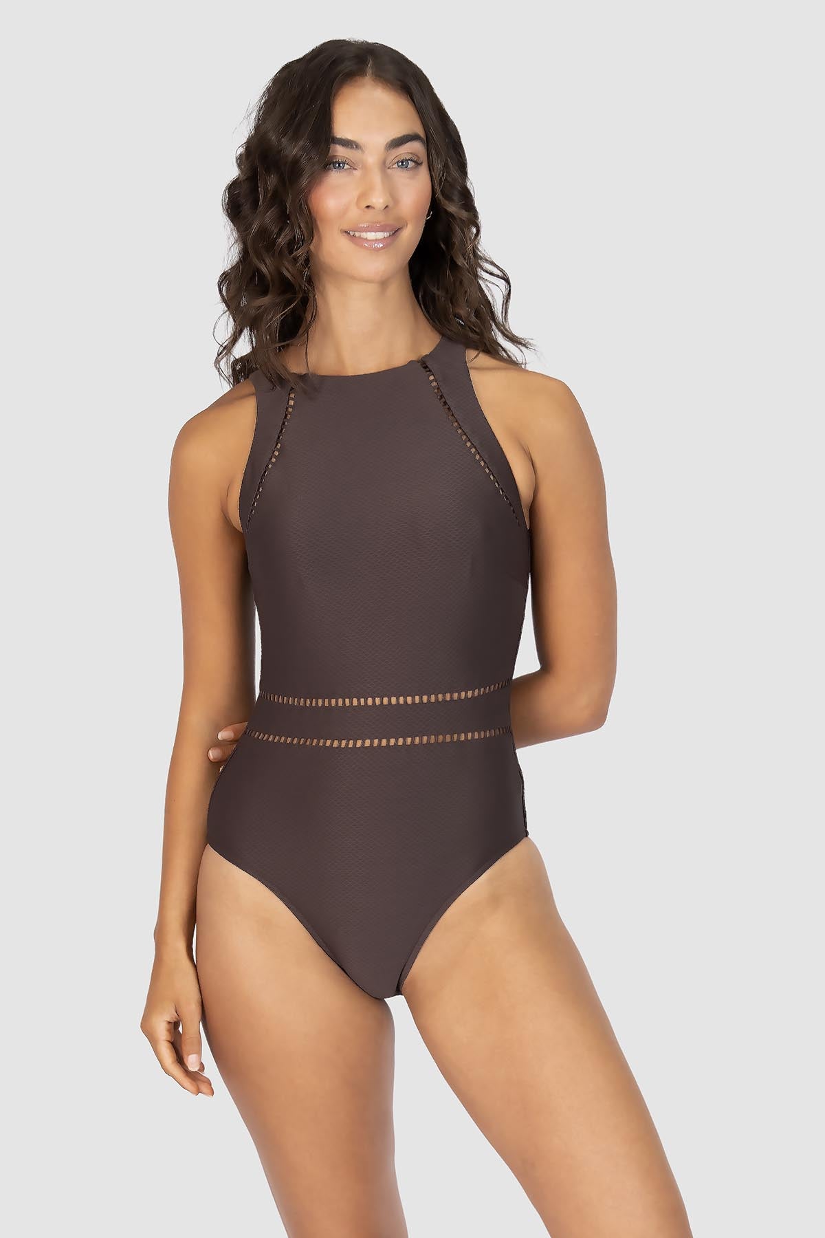 Rococco High Neck One Piece Swimsuit