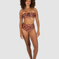 Flamenco Gathered High Waist Bikini Bottom