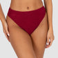 Ibiza High Waist Bikini Pant in scarlet crinkle fabric with high-rise fit, tummy control panel, and regular full coverage from Australian swimwear brand Baku.