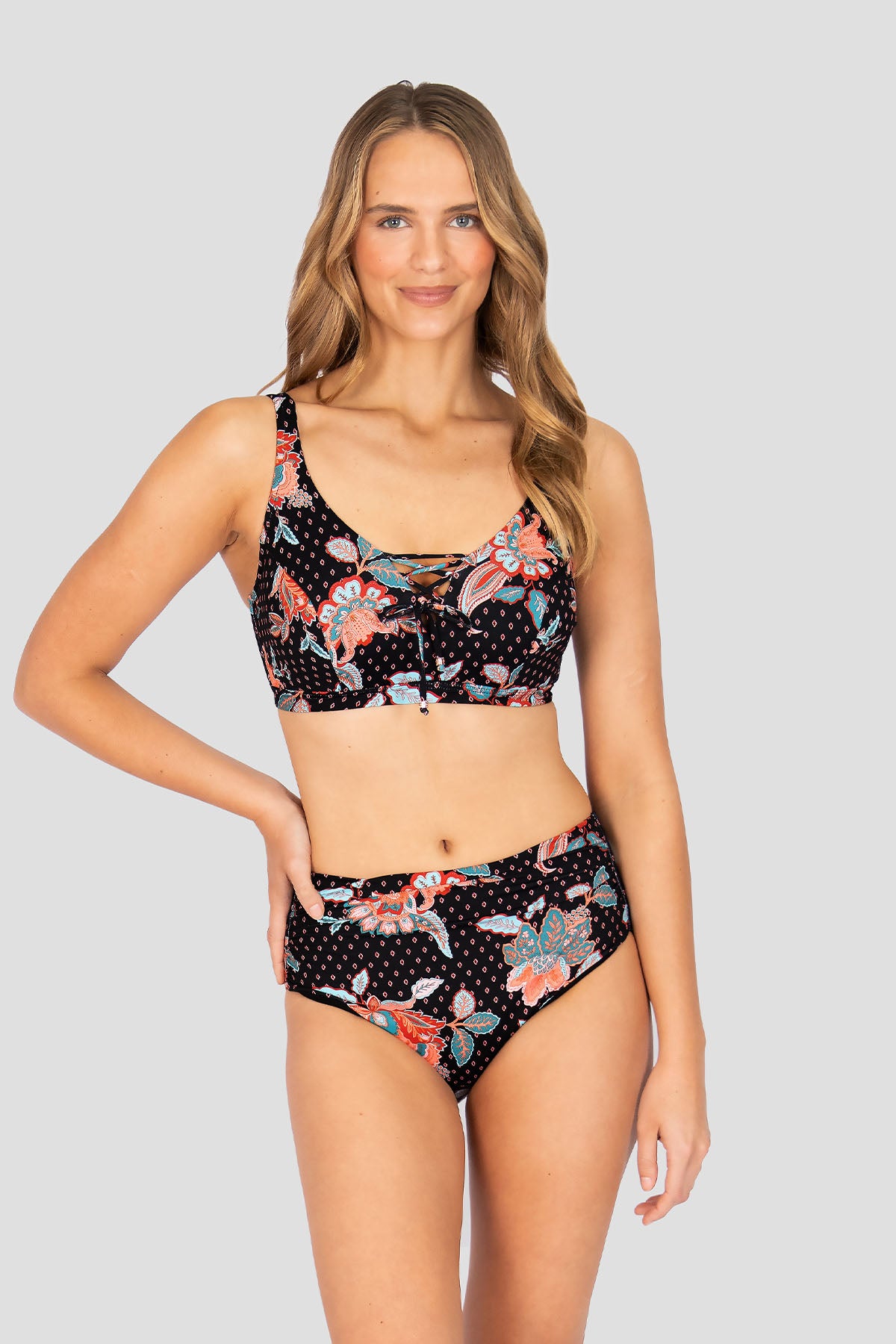Spice Temple E/F/G Cup Lace Up Bikini Bra Top
