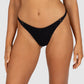 Ibiza Brazilian Bikini Pant in black crinkle fabric designed with ring front feature and Brazilian back coverage by Australian swimwear brand Baku.