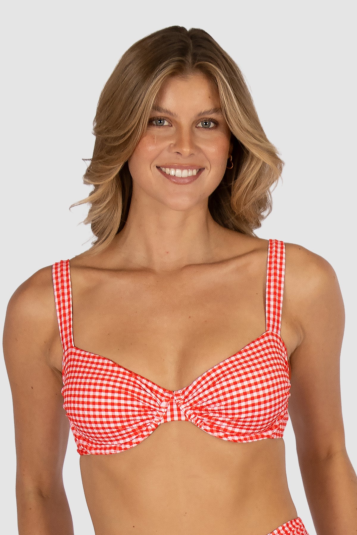 Riviera D/DD Cup Retro Underwire Bikini Bra Top