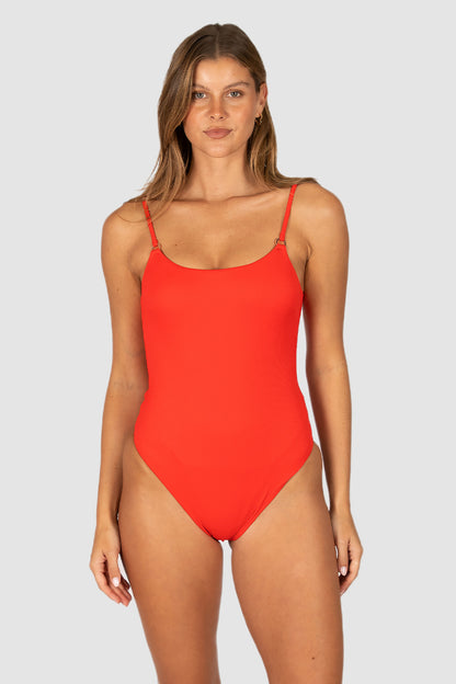 Rococco Minimulist High Leg One Piece Swimsuit