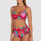 Cala Luna Ruched High Waist Bikini Bottom