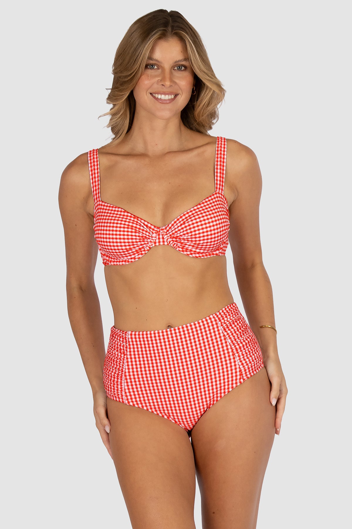 Riviera D/DD Cup Retro Underwire Bikini Bra Top