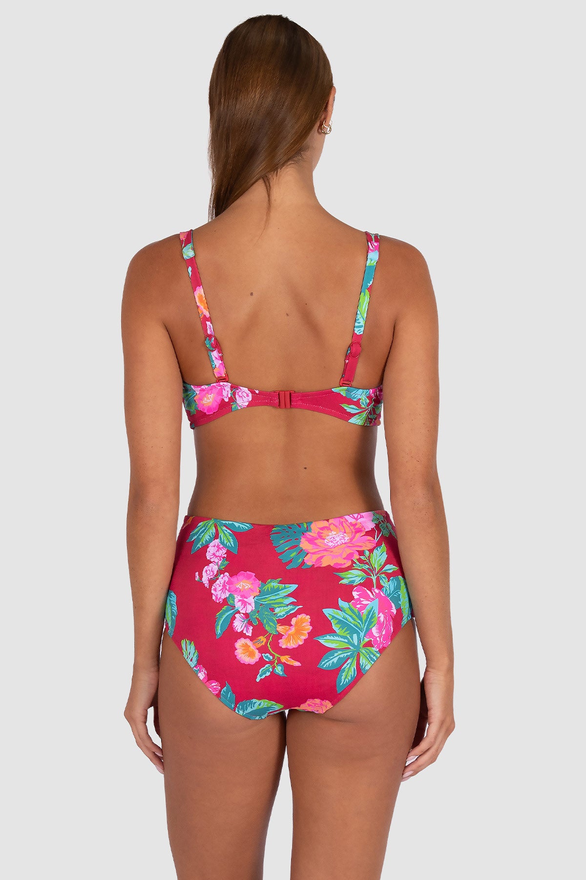 Cala Luna Ruched High Waist Bikini Bottom