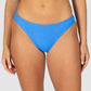 Ibiza Regular Bikini Pant in blue crinkle fabric with smooth soft edge front and regular fit coverage by Australian swimwear brand Baku