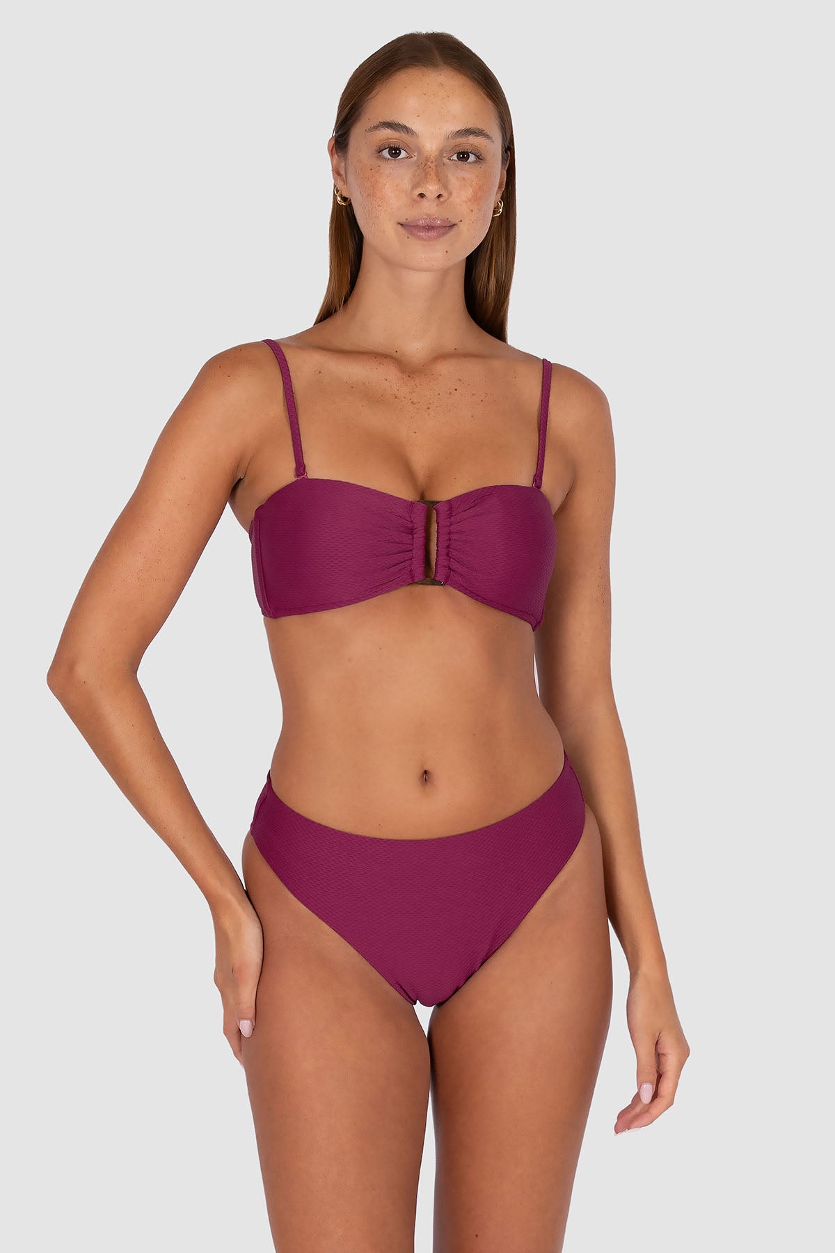 Rococco High Waist Cheeky Bikini Bottom