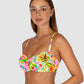 Baku Sardinia twist bandeau bikini top for D-DD cup with moulded cups, gripper tape and removable straps