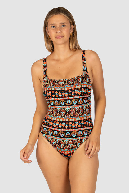 Morocco Square Neck One Piece Swimsuit
