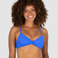 Designed in Australia, the Rococco Multifit Bralette Bikini Bra in Electric brings bold cobalt blue colour to a supportive bralette silhouette. Made from buttery Spanish textural fabric, it features a twist detail, removable soft cups, convertible straps, and a clip back for flexible, comfortable wear.