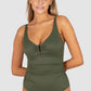 Rococco D/E Cup Ring Front One Piece Swimsuit