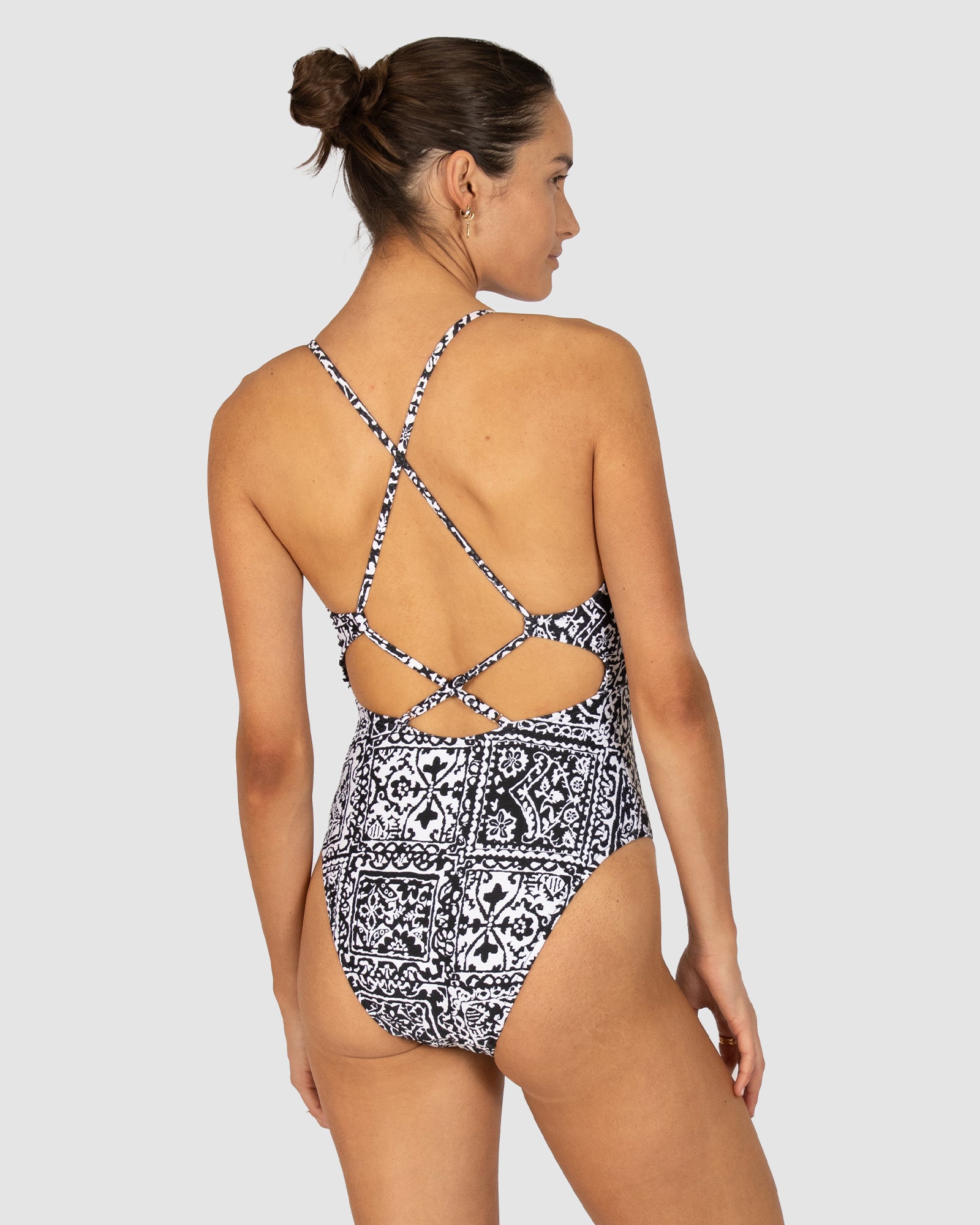 Havana Deep V Neck One Piece Swimsuit