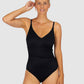 Baku is a premium Australian swimwear brand. The Rococco D/E One Piece Swimsuit in Nero, a timeless black shade, combines sleek sophistication with sculpting support. Featuring hidden underwire, side boning, tummy control, and removable cups, it’s finished with adjustable straps for a confident and elegant fit.