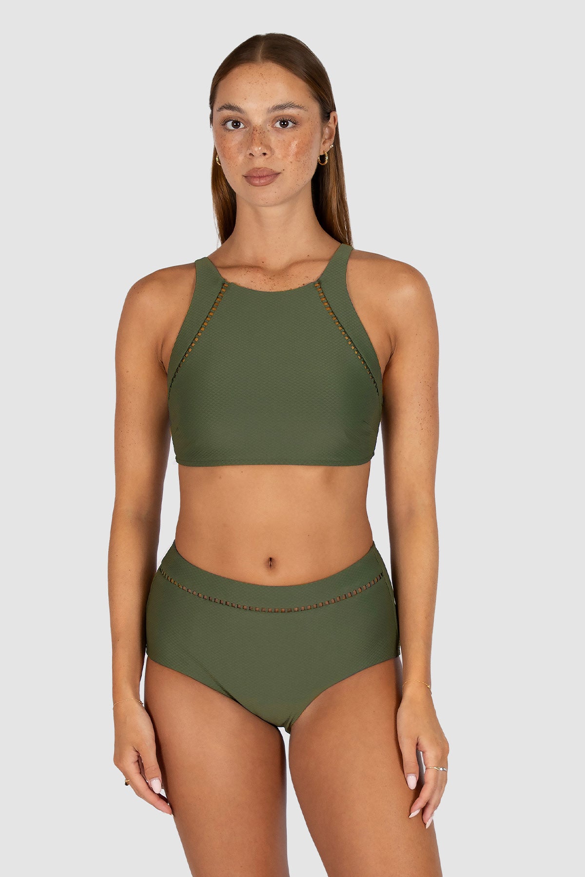 Rococco Lace High Waist Bikini Bottom