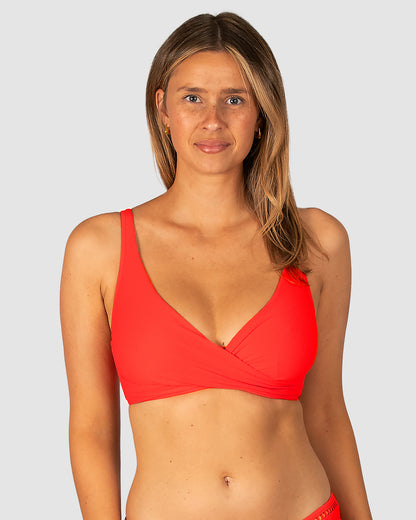 Rococco D/E Cup Wrap Bikini Bra Top