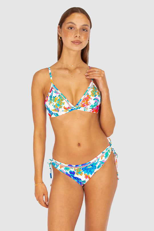 Le Jardin Ladder Lace Triangle Bikini Bra Top