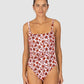Flamenco Square Neck One Piece Swimsuit