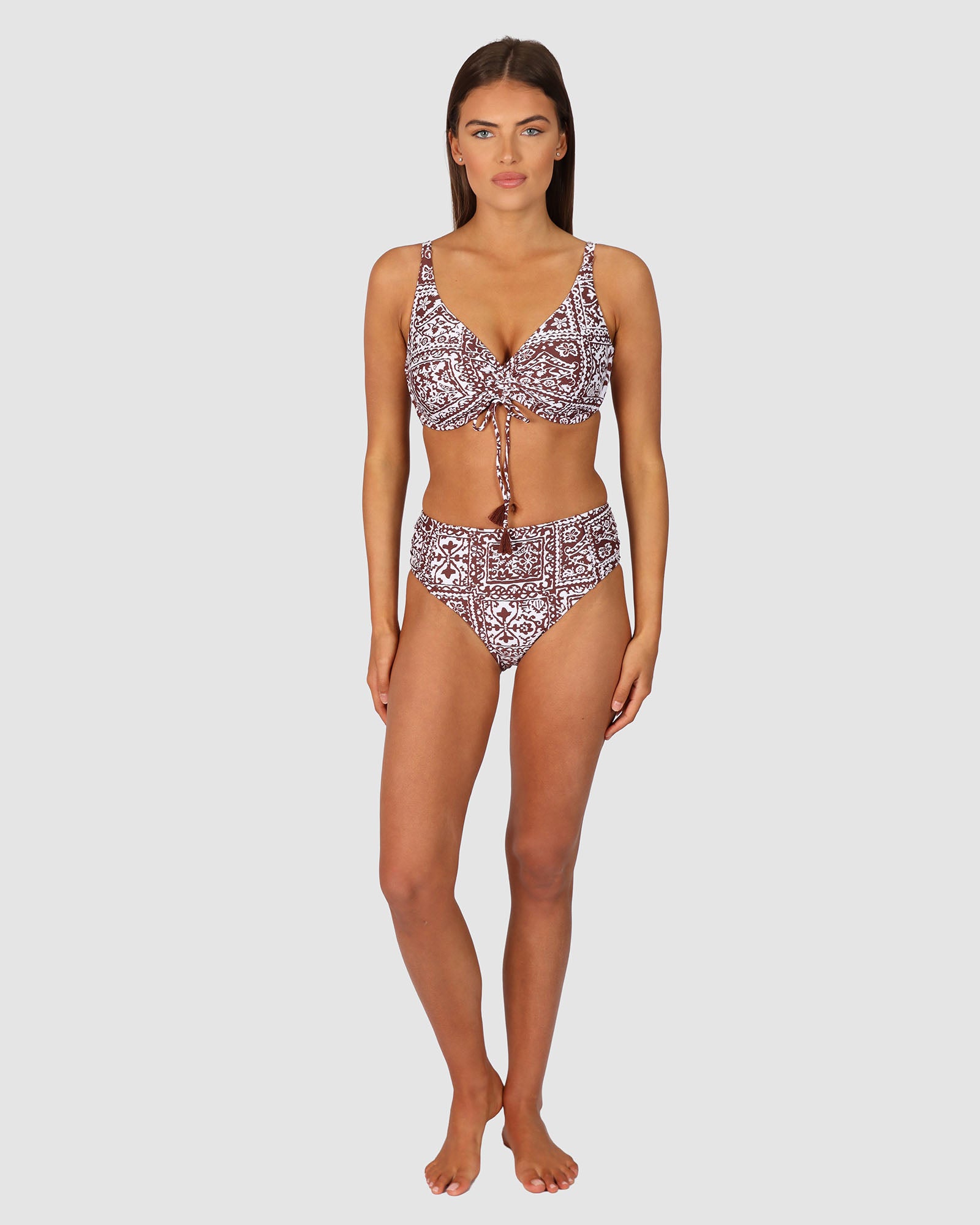 Havana Ruched Side Mid Bikini Bottom