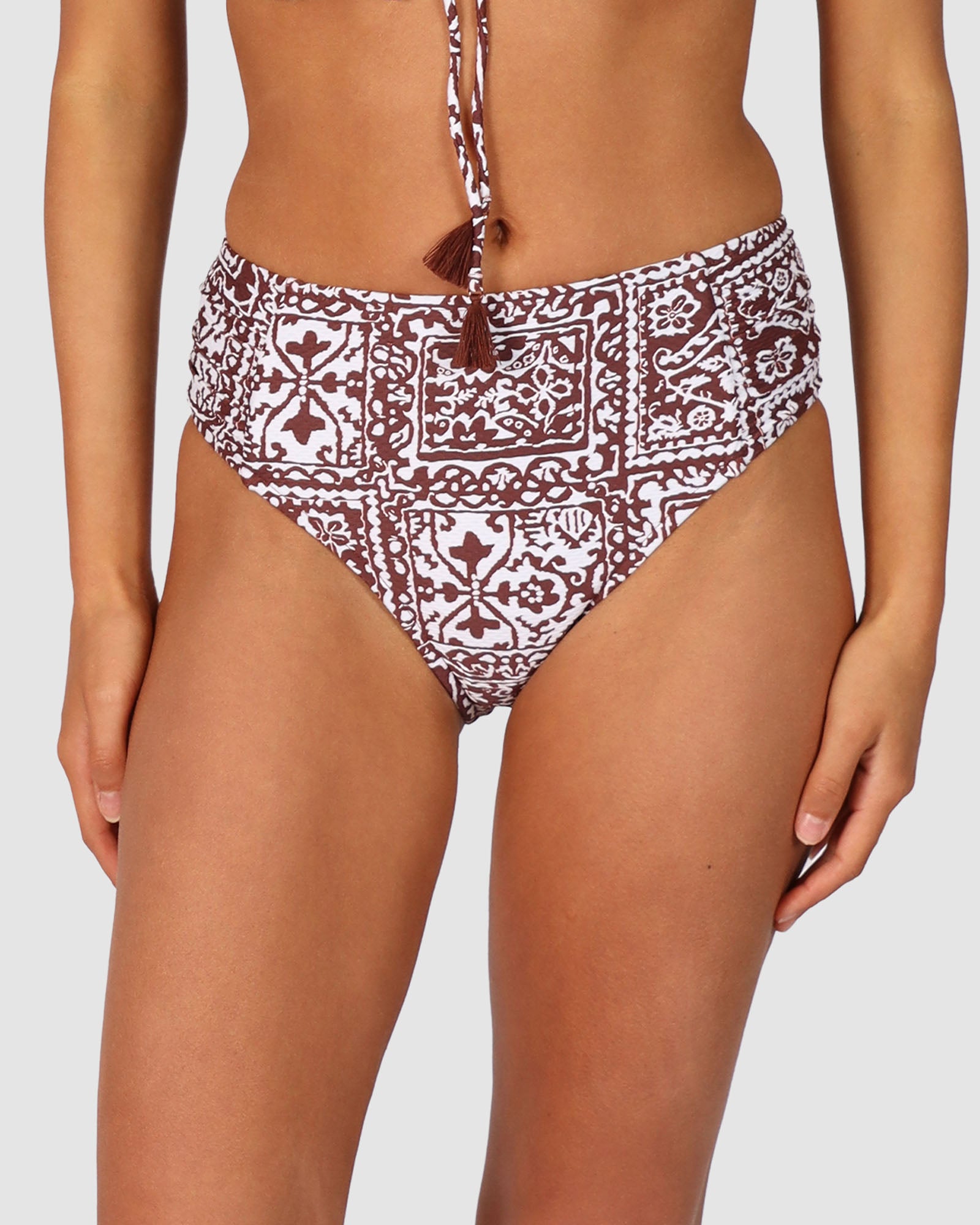 Havana Ruched Side Mid Bikini Bottom