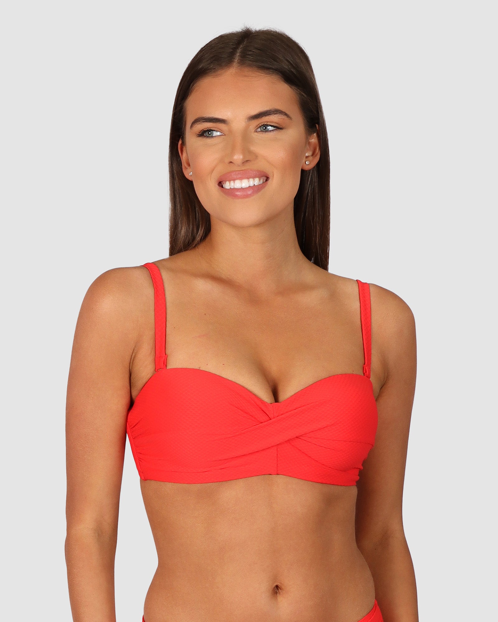 Rococco D/DD Cup Twist Bandeau Bikini Bra Top