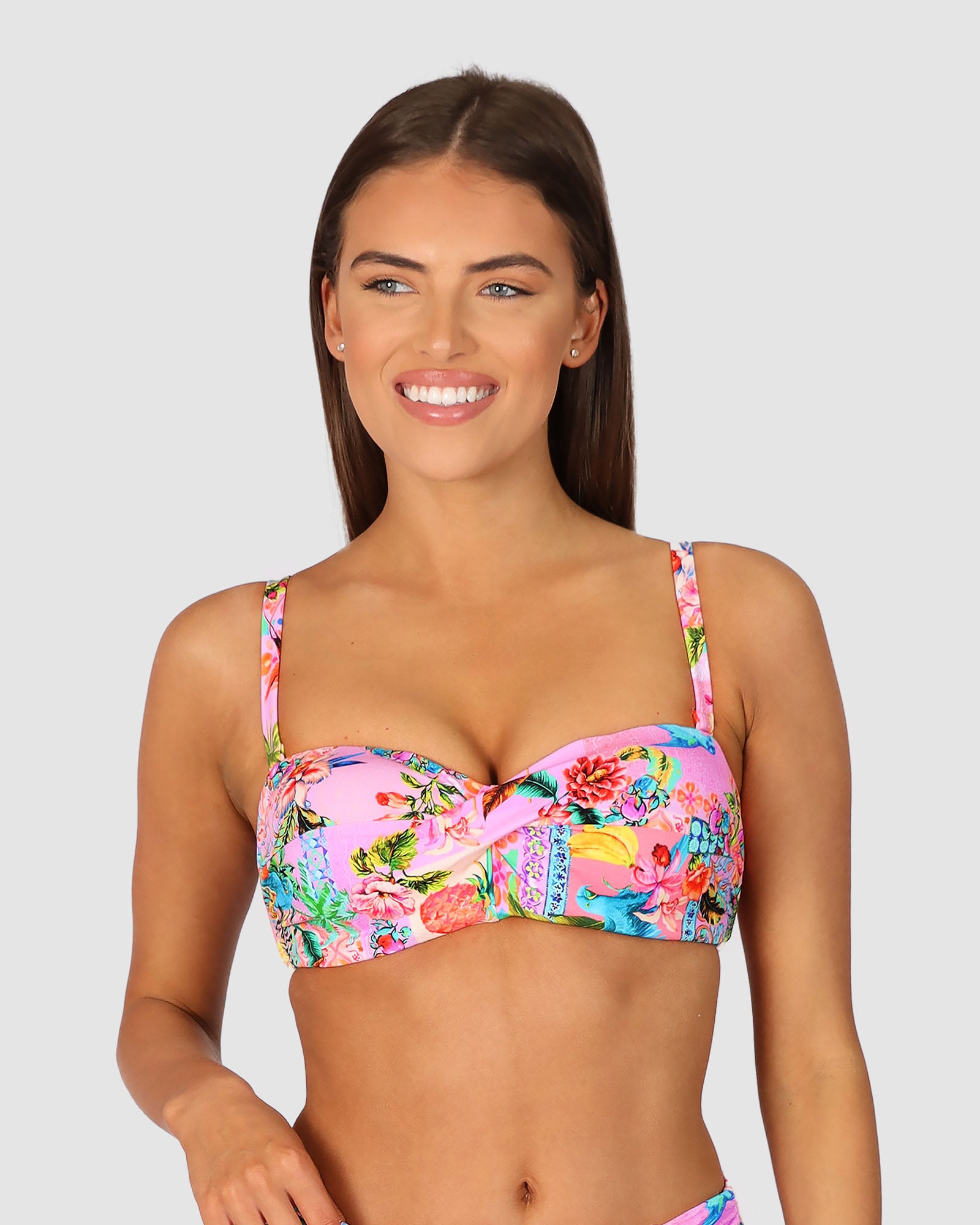 Sardinia D-DD Cup Twist Bandeau Bikini Bra Top