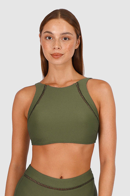 Rococco High Neck Bikini Bra Top