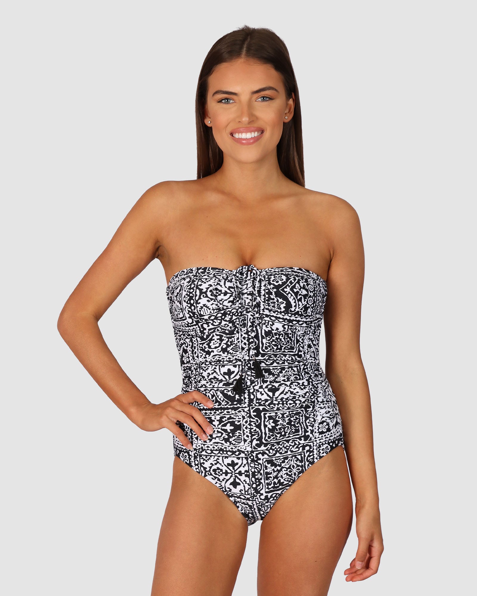 Havana Bandeau One Piece Swimsuit