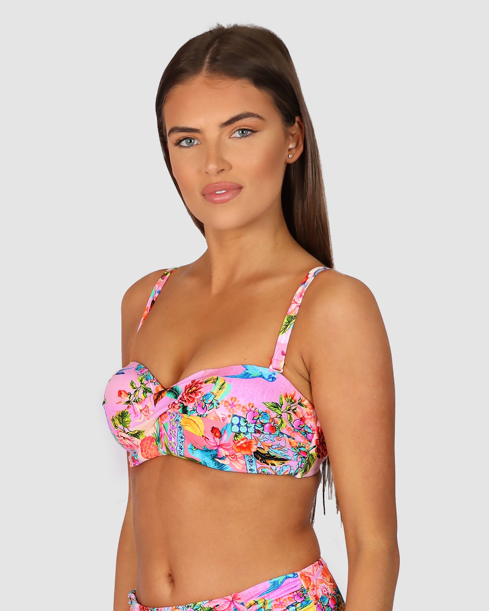Sardinia D-DD Cup Twist Bandeau Bikini Bra Top