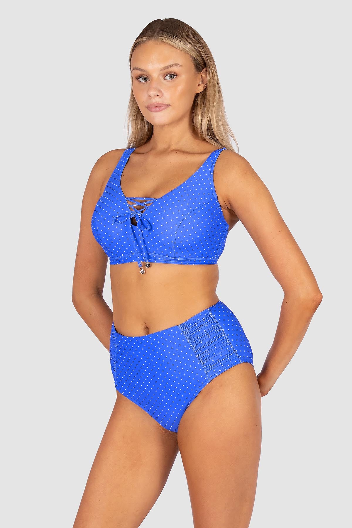 Sundancer Ruched Side High Waist Bikini Bottom