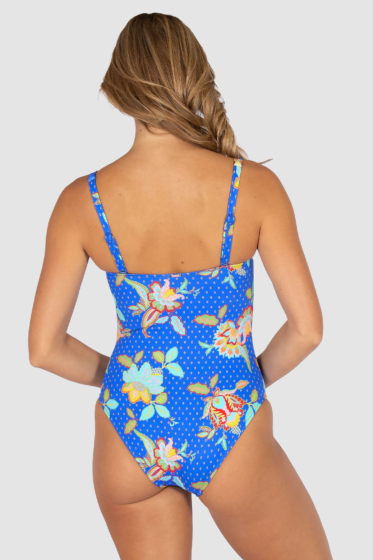 Spice Temple Square Neck One Piece Swimsuit