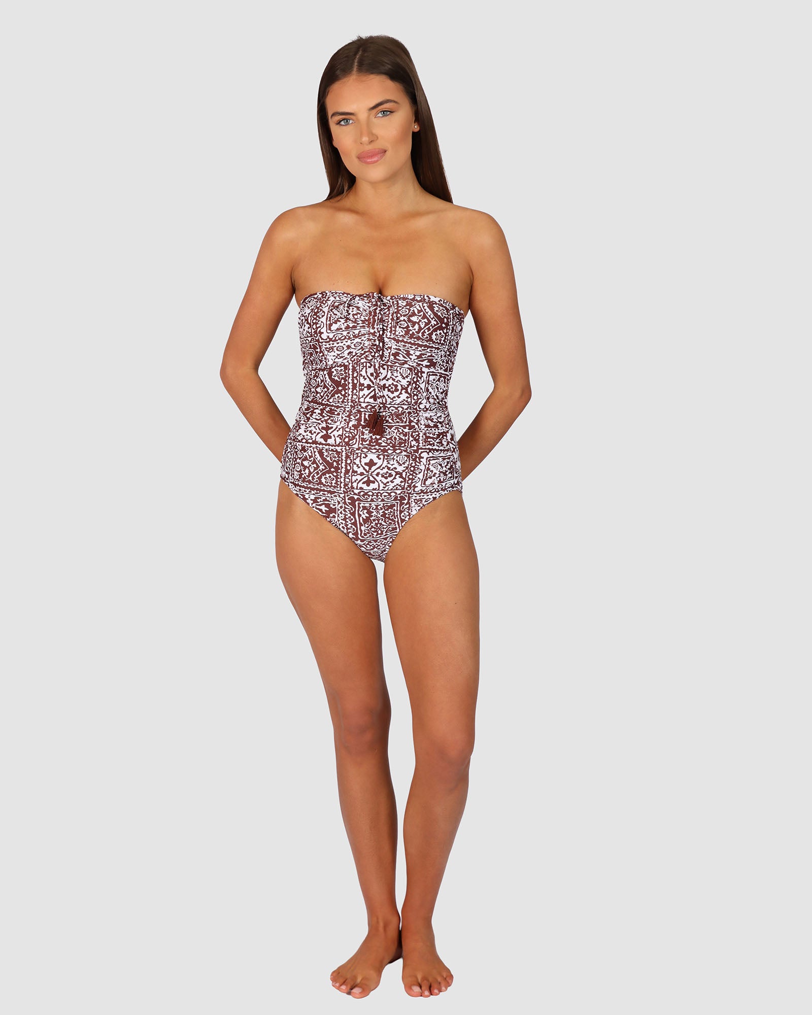 Havana Bandeau One Piece Swimsuit