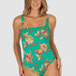 Spice Temple Square Neck One Piece Swimsuit